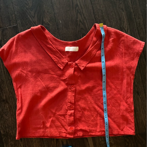 Oak and Fort button down crop top size M - Picture 6 of 6